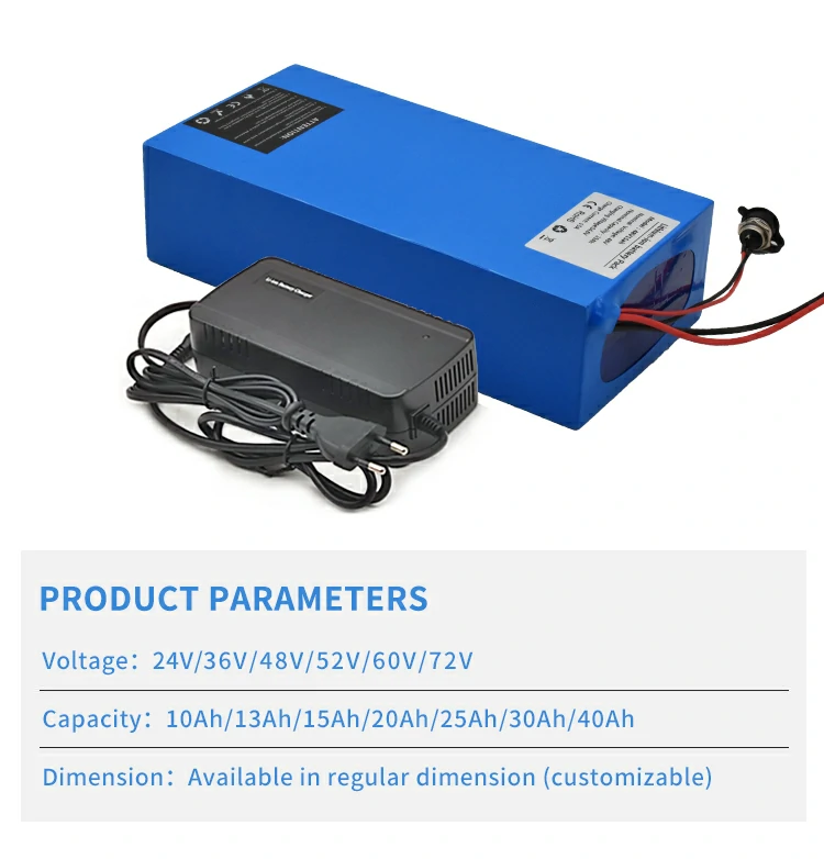 Customized Ebike Battery Pack 48V 52V 60V For 750w 1000w 2000w Ebike